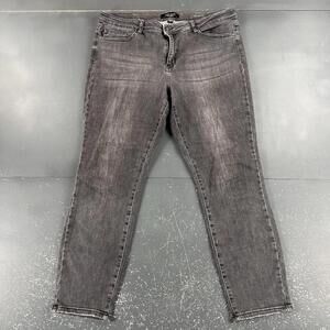 Judy Blue Boyfriend Fit Jeans Womens 15/32 Black Stretch Cropped Taper 36x27